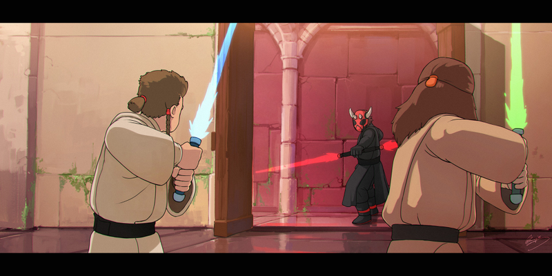 Illustration for article titled Star Wars al estilo del estudio Ghibli es una pelĂcula que querrĂamos ver